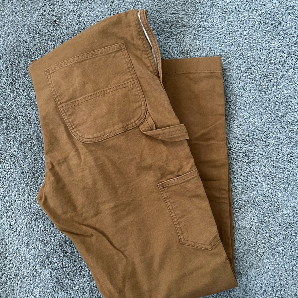 Carhartt Women’s Size Small Overall Bibs Tan Camel